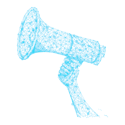 Low poly megaphone in hand output 1 - blue-01